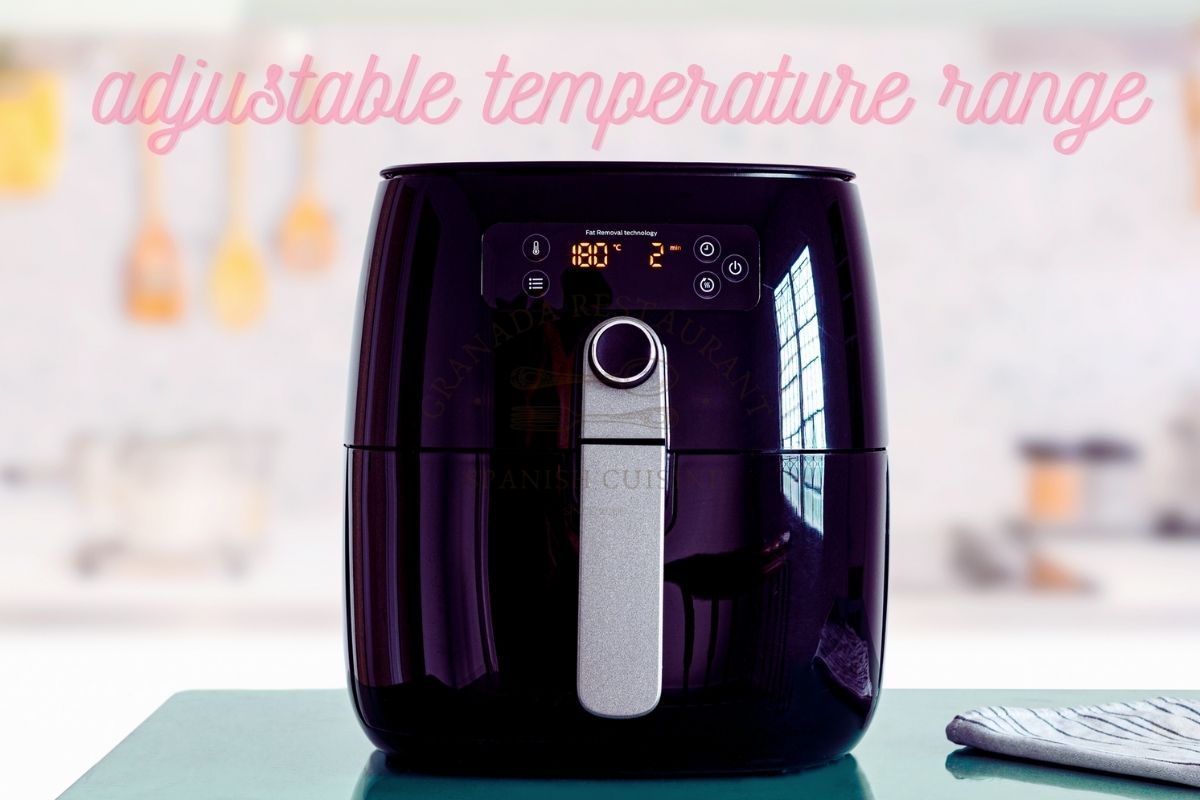 AIr fryer adjustable temperature range