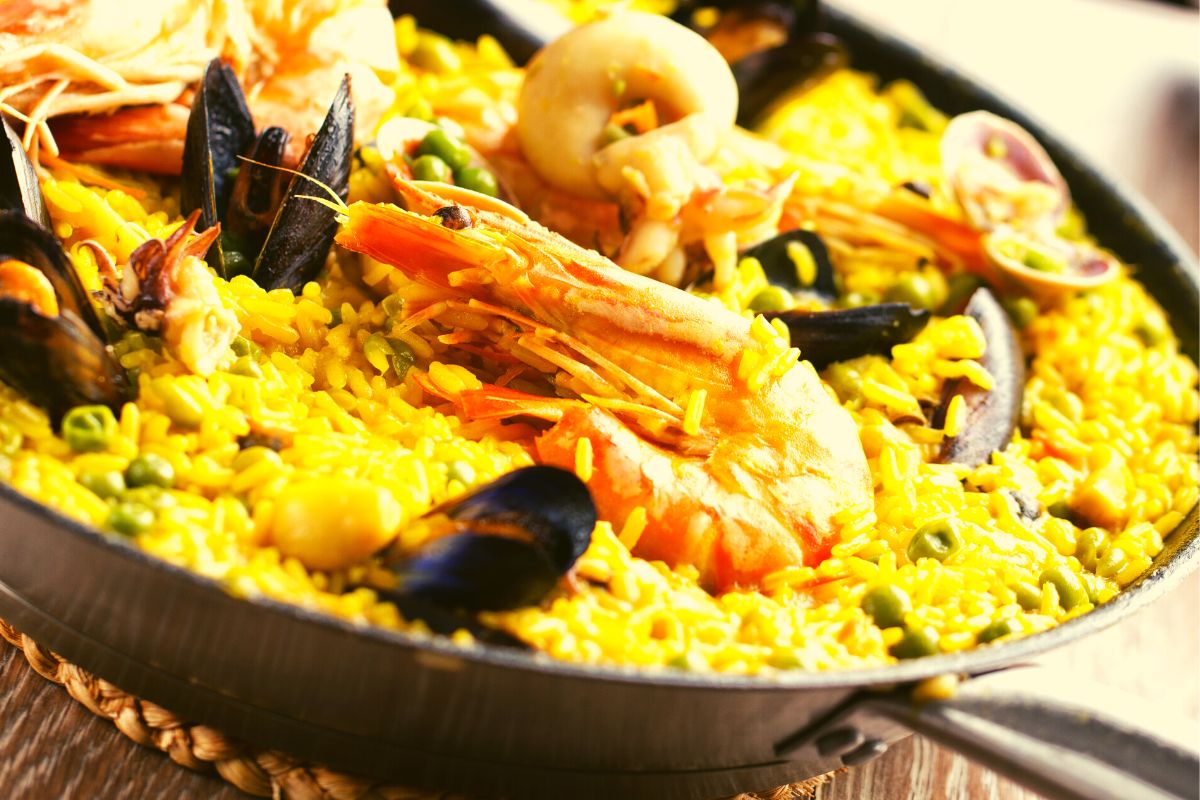 Paella Rice with seafood