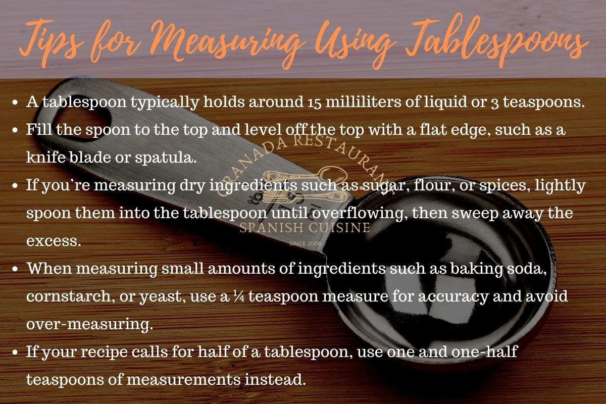Tips for Measuring Using Tablespoons