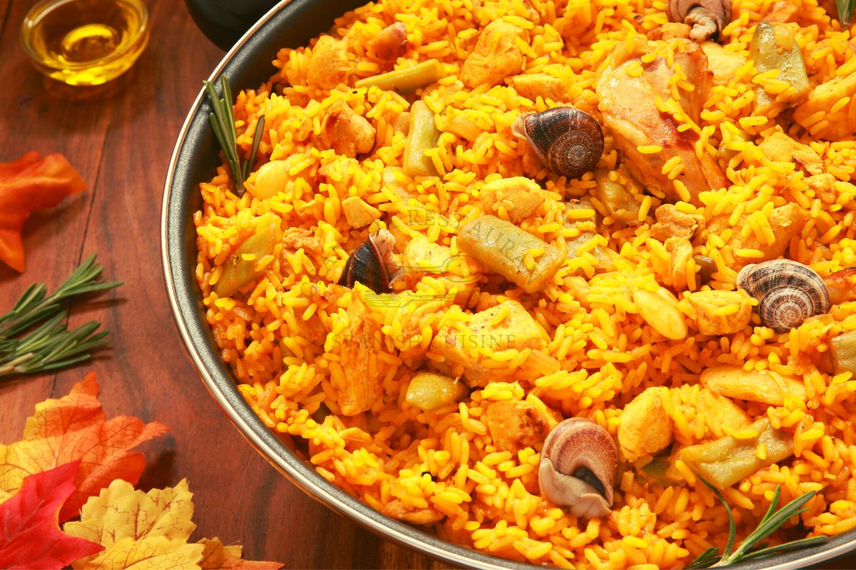 cooked Paella Rice